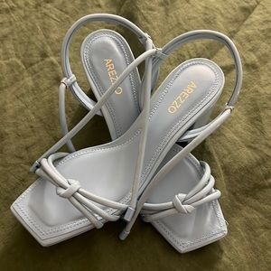 Arezzo Blue Leather Heels